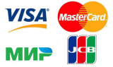 Images of payments card. MIR, VISA, MASTERCARD, JCB
