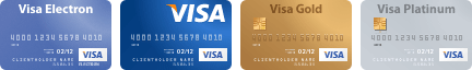 Images of payments card.  VISA